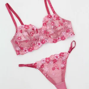 ست سوتین شورت دانتل ژینا